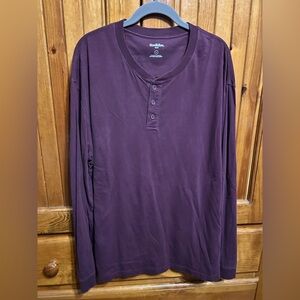Goodfellow and Company men’s long sleeve textured Henley shirt size XL